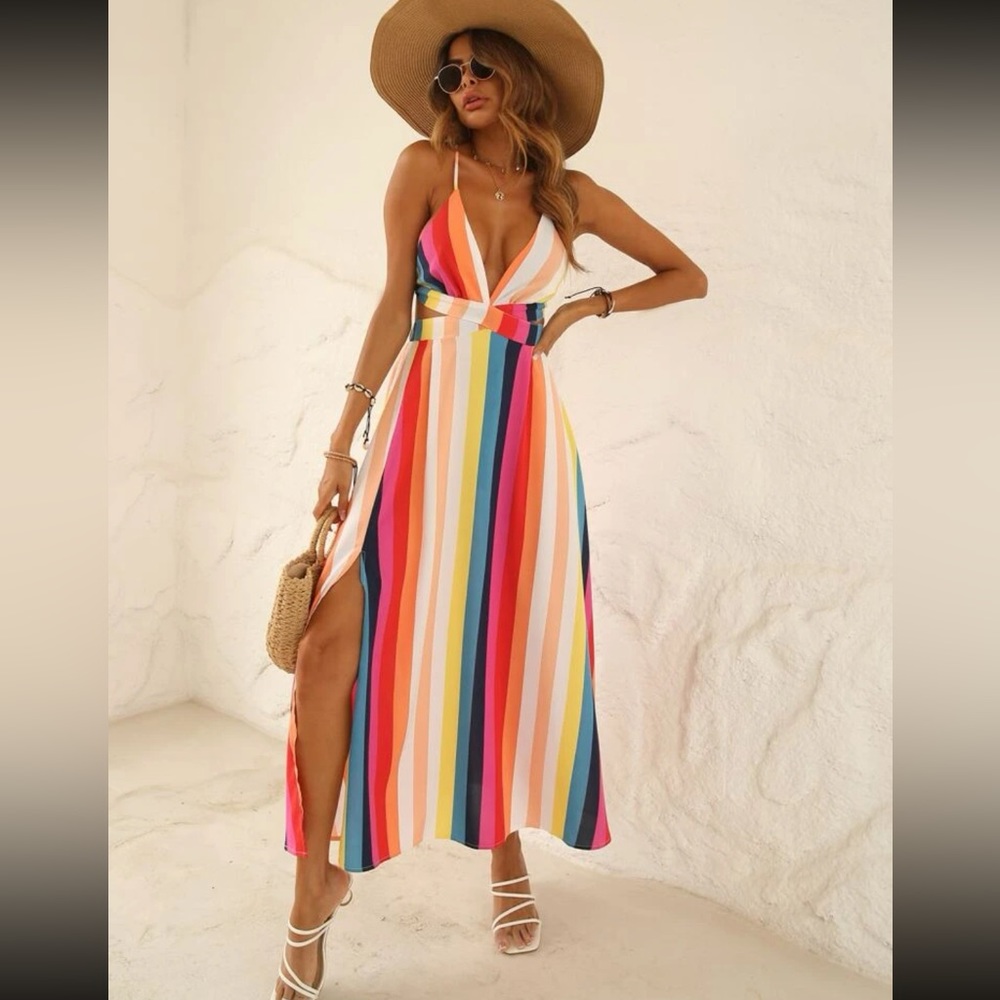 SHEIN vertical striped vacant dress BRAND NEW